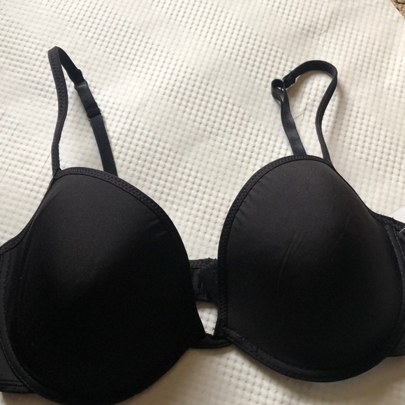 Bra womens new size 38C 85% nylon 15% spandex black Rampage Intimates washable - Picture 1 of 2